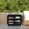 Costway Portable BBQ Aluminum Camping Table Kitchen Cook Station w/ Storage Organizer - 3 of 4