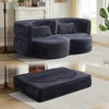 Double Corduroy Folding Floor-to-Ceiling Sofa Bed with Space-Saving, No Assembly, and Multi-Purpose - 3 of 4