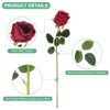 Unique Bargains Plastic Durable Realistic Bendable Artificial Roses Flowers with Long Stem 20 In 20 Pcs - 2 of 4