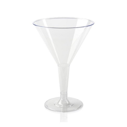 Crate & Barrel Short Martini Glasses 6 oz Set of (2) 3.75 Wide x 4 Tall