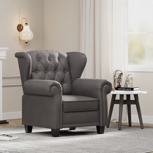 NicBex Accent Chair Adjustable Single Sofa Chair Modern  Armchair with Sturdy Wood Legs for Bedroom, Living Room - 1 of 4