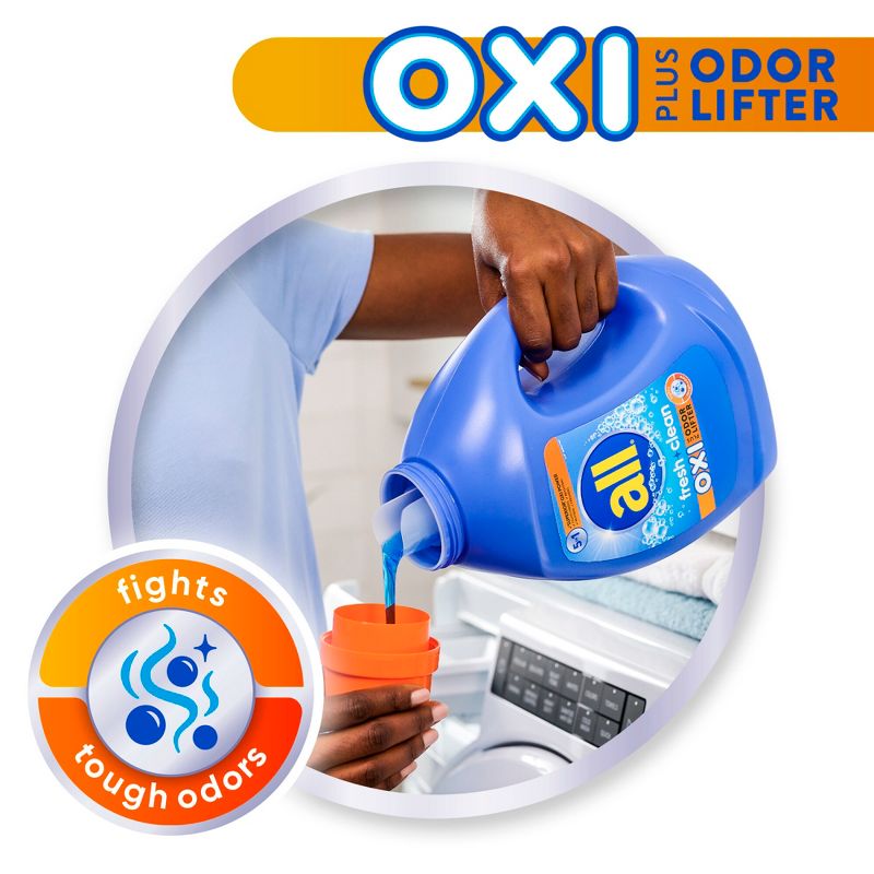 All Stainlifer Oxi + Odor Liquid Laundry Detergent - 141 fl oz, 4 of 6