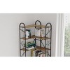 Space-Saving 7-Tier Industrial Corner Bookshelf with Metal Frame and Open Shelves for Living Room or Home Office-3irtyhousy - 2 of 4