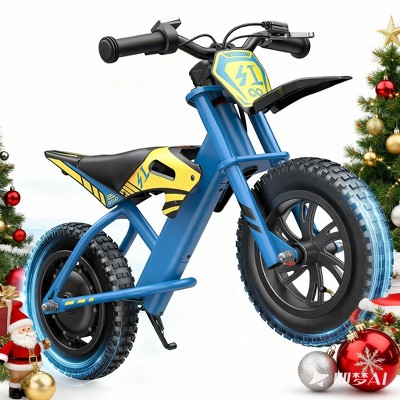 MASTGOAL Electric Dirt Bike for Kids, 150W Motor,10km/h Electric Motorcycle Beginners Friendly for Kids Teens -Blue
