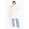 Women's Plus Size Selena Coat - cream | CITY CHIC - 3 of 4