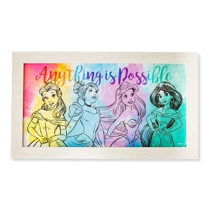 Silver Buffalo Disney Princess "Anything Is Possible" Wooden Hanging Wall Art | 10 x 18 Inches - 1 of 4