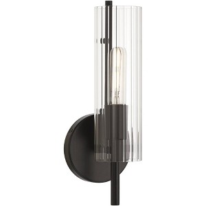 Possini Euro Design Possini Euro Taurus 13 1/2" High Matte Black Wall Sconce - 1 of 4
