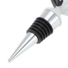 Unique Bargains Bottle Stoppers Aluminum Alloy PTR Resin Black White Silver Tone 4.06"x1.69"x0.79" 1 Pc - 3 of 3