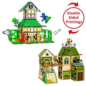 PICASSO-TILES 102 PC Ninja & Troop Themed, Magnetic Tiles, Building Blocks, STEM Toys for Kids 3+ - 1 of 4