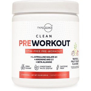 Type Zero Nitric Oxide Boosting Pre-Workout (21 Servings, Cherry Limeade) - 1 of 4