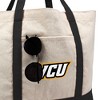Virginia Commonwealth University Primary Logo Canvas Tote Bag With External Pocket, Reusable Shoulder Bag for Shopping, School, Beach - 2 of 4