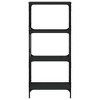 vidaXL Bookcase 4-Tier Black 23.2 in.x13.8 in.x52 in. Engineered Wood - 4 of 4