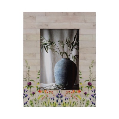 Bohemian Picture Frame - Floral Boho Design, Wood & Polyresin - Decorative Photo Frame for Home & Office Decor
