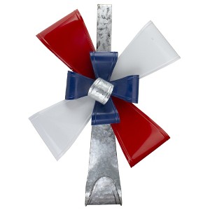 Northlight 21.25" Red, White and Blue Christmas Wreath Hanger - 1 of 4