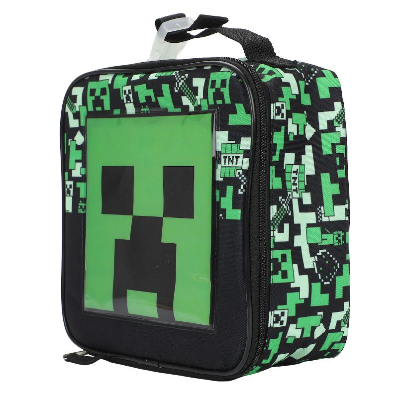 Minecraft Square Insulated Lunchbox with Mesh Side Pocket, 2 of 7
