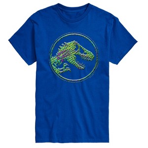Men's - Jurassic Park - Reptile Texture Coin Logo- Men's Short Sleeve Graphic T-Shirt Short Sleeve Graphic T-Shirt - 1 of 3