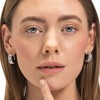 Pompeii3 6Ct Emerald Cut Diamond Hoops 14k Gold Lab Created Earrings - 2 of 4