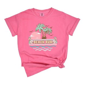 Simply Sage Market Women's Beach Bum Stripes Short Sleeve Garment Dyed Tee - 1 of 3