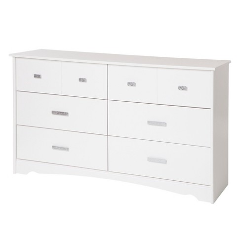 Tiara 6 Drawer Double Dresser Pure White South Shore Target