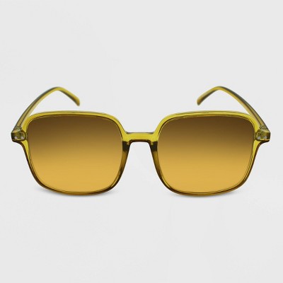 Women's Crystal Square Sunglasses - Wild Fable™ Yellow