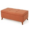 Modern Upholstered Guernsey Ottoman Fabric Storage Ottoman Traditional for living room,beige/grey/orange-Christopher Knight Home - 2 of 4