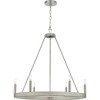 Progress Lighting Galloway 6-Light Chandelier, Brushed Nickel, Steel, Grey Washed Oak, No Shade - 4 of 4