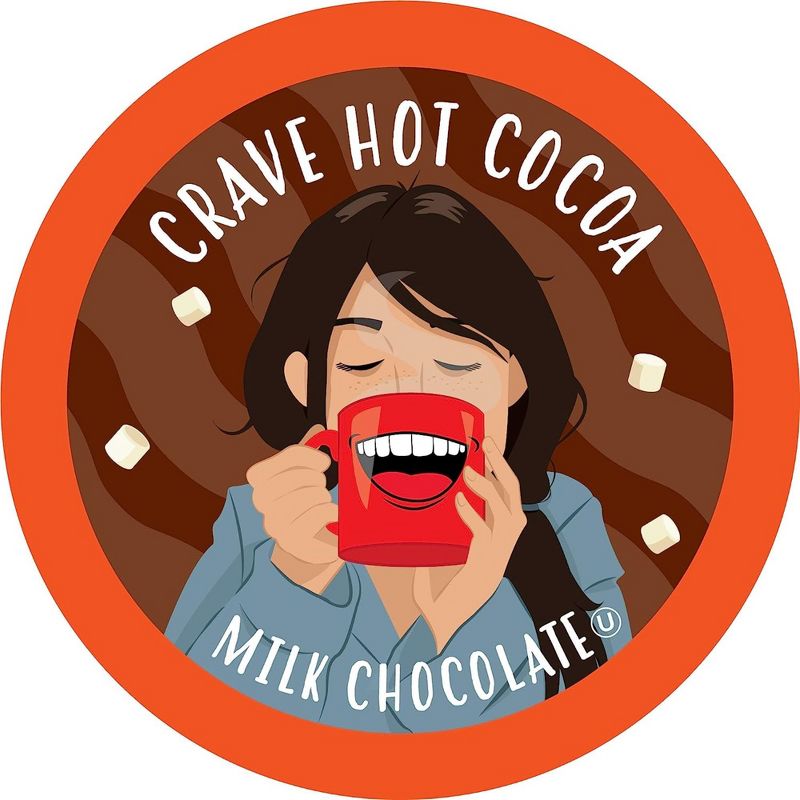 Crave Beverages Hot Chocolate Pods for K-Cup Brewers, Milk Chocolate, 40 Count, 1 of 5