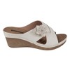 GC Shoes Selly Cross-Strap Flower Comfort Slide Wedge Sandals - 2 of 4