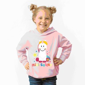The Juniper Shop Mini Smiley Unicorn Distressed Toddler Hoodie - 1 of 4