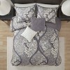Gulches 7 Piece Cotton Printed Comforter Set Grey Cal King - 2 of 4
