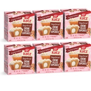Katz Gluten Free Creme Filled Cupcakes - Gingerbread - 6 Pack - 1 of 4