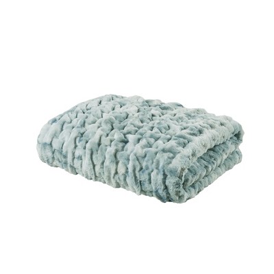 Gracie Mills Ombre Faux Fur Throw