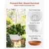 VEVOR Hanging Planters, 10 Inch Self-Watering Hanging Planter, 2 Pack Flower Pots with Drainage Hole & 2 Kinds of Plant Hangers, White&Yellow - 4 of 4