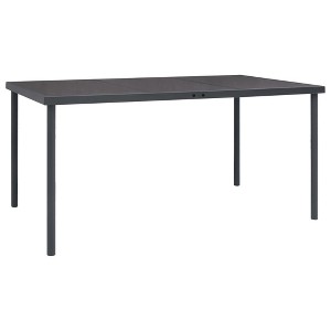 vidaXL Patio Dining Table Anthracite 59.1 in.x35.4 in.x29.1 in. Steel - 1 of 4