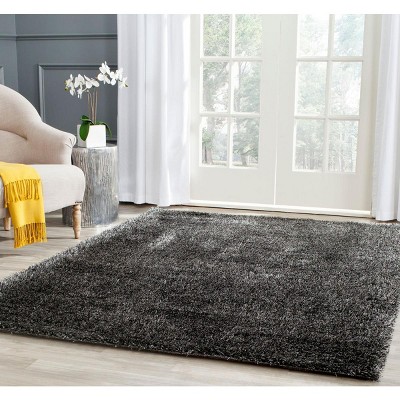 Charlotte Charcoal Gray Shag 4' x 6' Area Rug