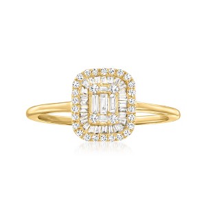 Ross-Simons 0.43 ct. t.w. Diamond Cluster Ring in 14kt Yellow Gold - 1 of 4