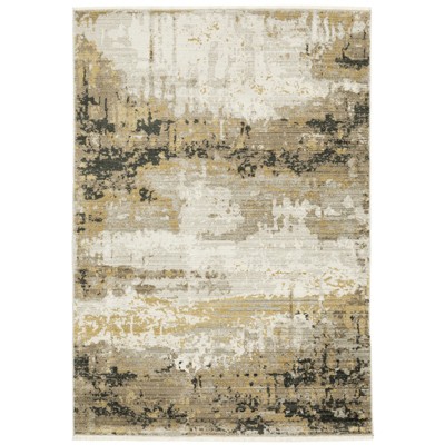 Oriental Weavers Bauer 2061X Gold / Black Indoor Area Rug - 3'10" x 5'5"