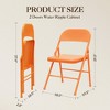Folding Chairs 2 Pack - All-steel folding chairs with metal frame, 350 lbs weight capacity, portable, suitable for dining rooms, living rooms, etc. - 2 of 4