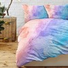 Boersma Luxury Pink Bedding Set Rainbow Marble Duvet Cover Set Rock Girls Bed Cover Set Nature Colorful Bedlinen Twin Size - 3 of 4