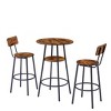 PAGED 5-Piece Bar Table Set with 4 PU Leather Bar Stools & 1 Modern Dining Table for Kitchen/Dining Room - 4 of 4