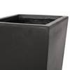 Syemin Outdoor Planters with Classic Design, Flower Planter Pot for Garden, Courtyard, Patio, Black，13"*13"*32.5" - 3 of 4