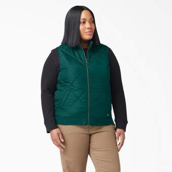 Women's Faux Leather Puffer Vest - A New Day™ Brown M : Target