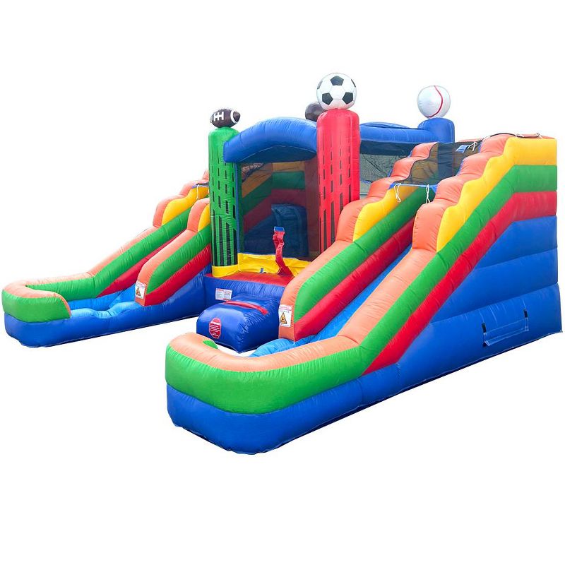 Pogo Bounce House Crossover Double Water Slide Bounce House Combo, 3 of 10