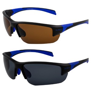 2 Pairs of Global Vision Eyewear Samson 3 Safety Motorcycle Glasses with Brown, Smoke Lenses - 1 of 4