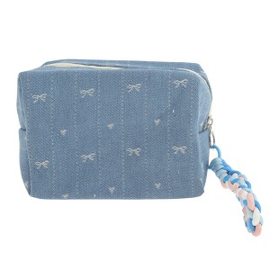 Unique Bargains Lightweight Bow Makeup Bag 1 Pc - 1 of 4