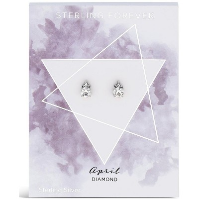 SHINE by Sterling Forever Sterling Silver Birthstone Studs