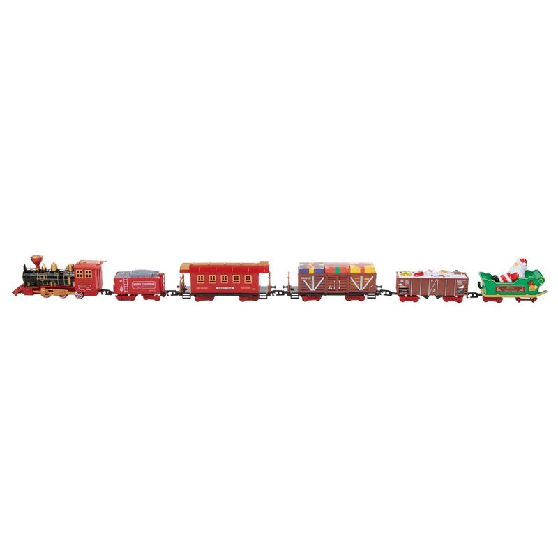 Northlight 22pc Red Battery Operated Lighted and Animated Christmas Train Set with Music and Sound, 3 of 4