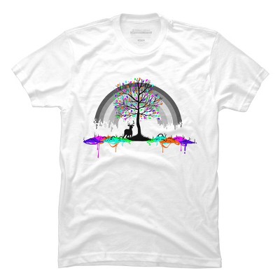 Men's Design By Humans Melting Colors Parasite By Tobiasfonseca T-Shirt
