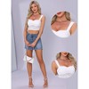 INSPIRE CHIC Women's Sleeveless Sweetheart Lace Cropped Camisole - 2 of 4