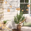 10ct LED Mini Woven Resin Wicker Indoor Outdoor Lantern String Lights Clear Bulbs with Black Wire - Threshold™ - 2 of 4